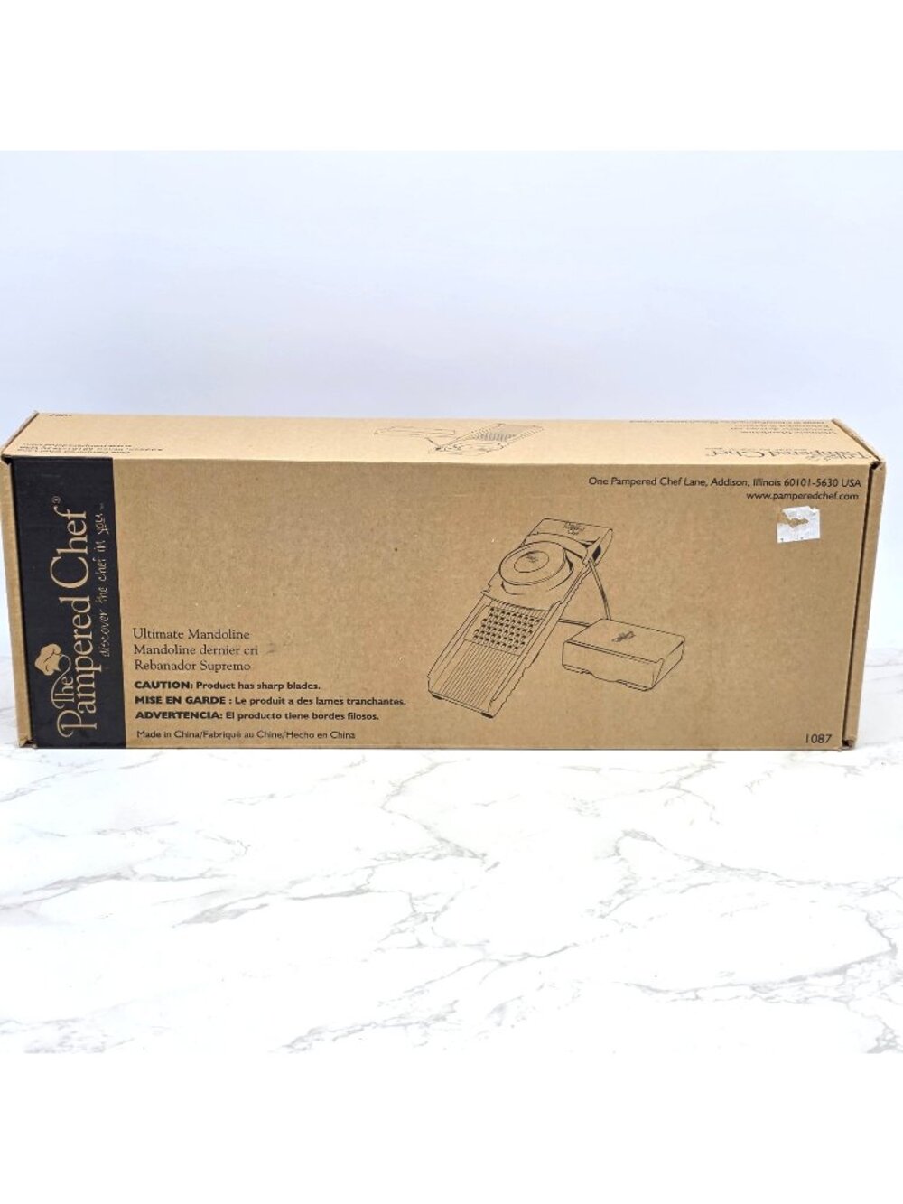 Pampered Chef Ultimate Mandoline 1087 Food Slicer Grater 4 Blades NEW in Box